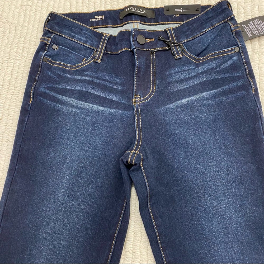 LIVERPOOL Sadie Straight Leg Blue Jeans Size 26 - Picture 3 of 10